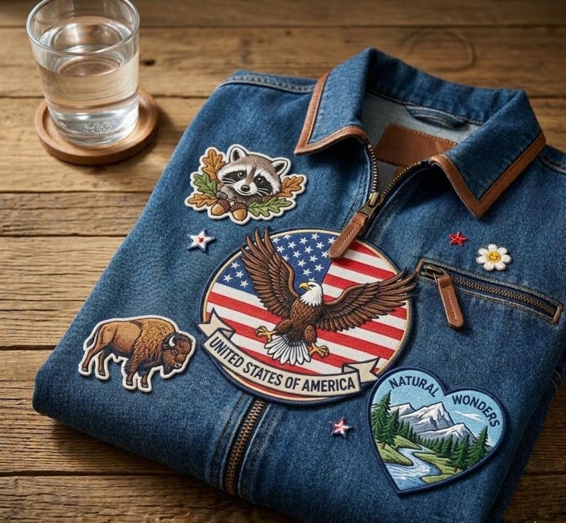 Outlaw Skull Embroidered Patch Western Biker Style Iron On Badge for Jacket Backpack
