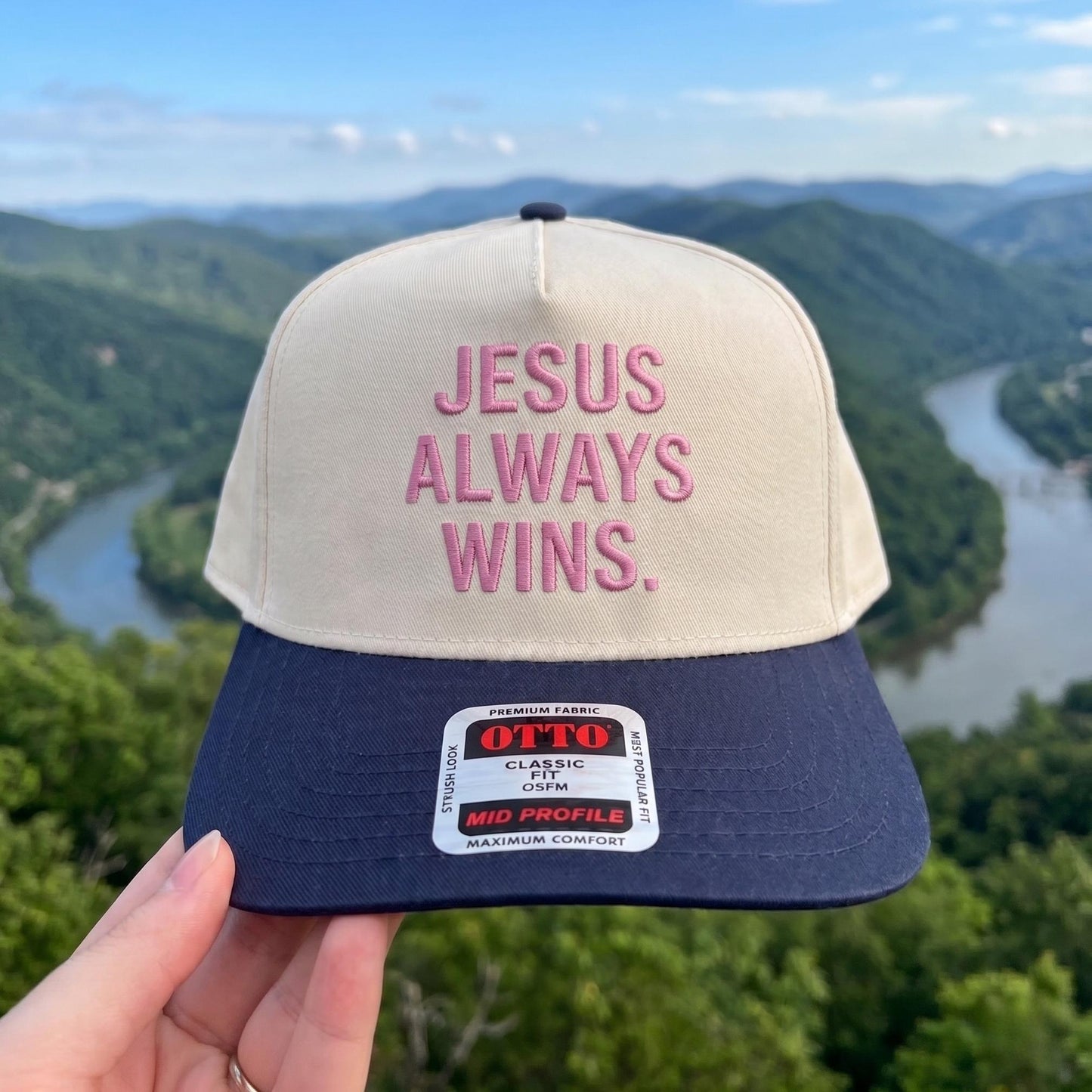 Jesus Always Wins Baseball Cap - Stylish Embroidered Cotton Hat - Image 3