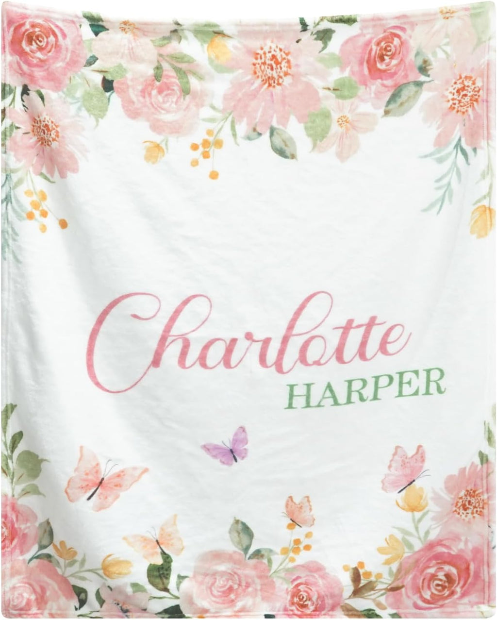 Personalized Baby Blankets for Girls - personalized soft baby blanket