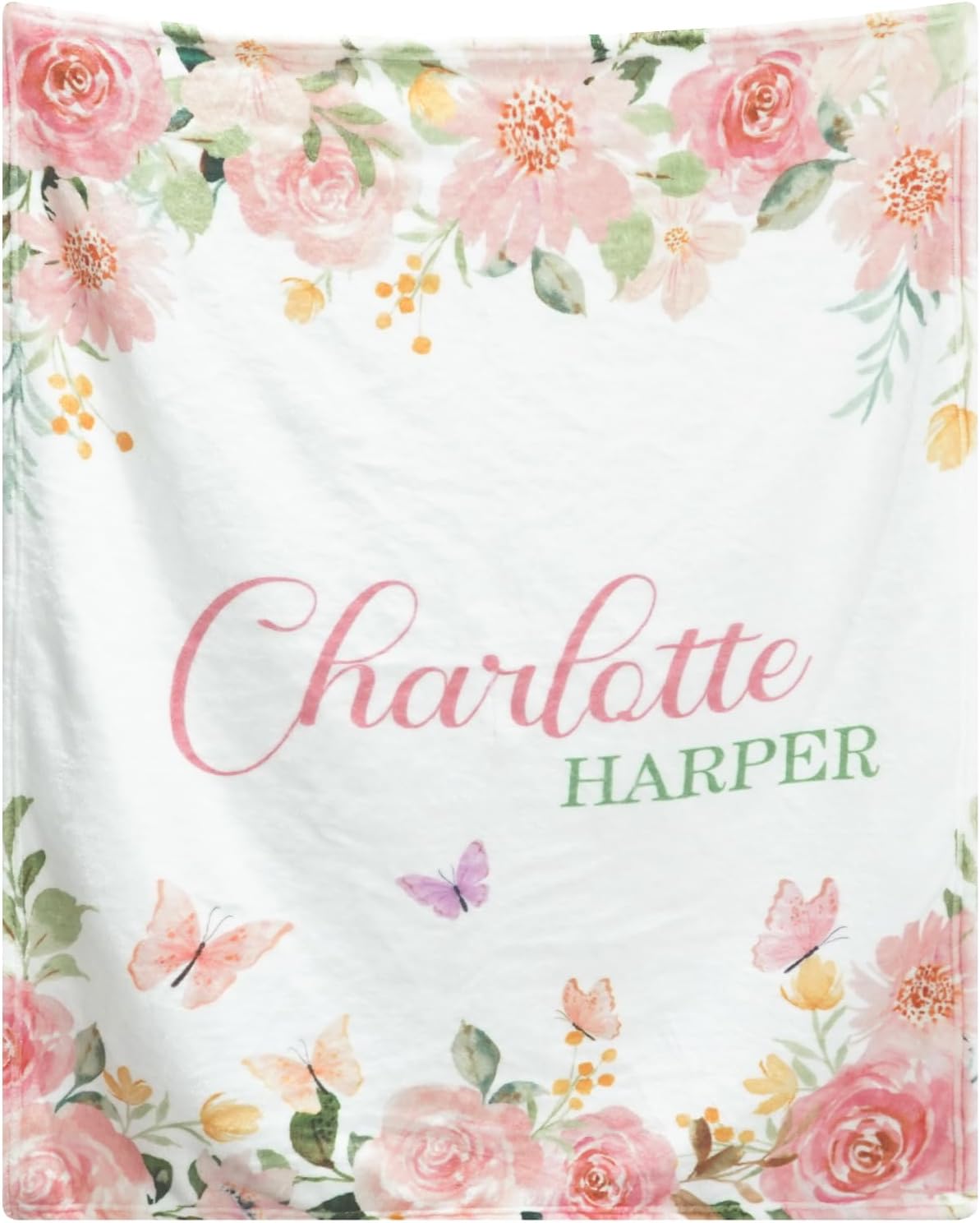 Personalized Baby Blankets for Girls - personalized soft baby blanket