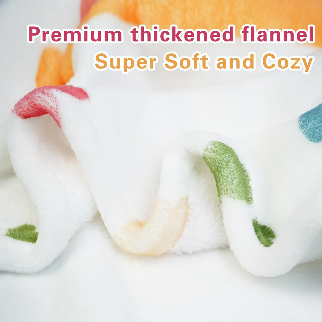 Personalized Baby Blankets for Girls | Boho Rainbow | Personalized Baby Girl Blanket with Name