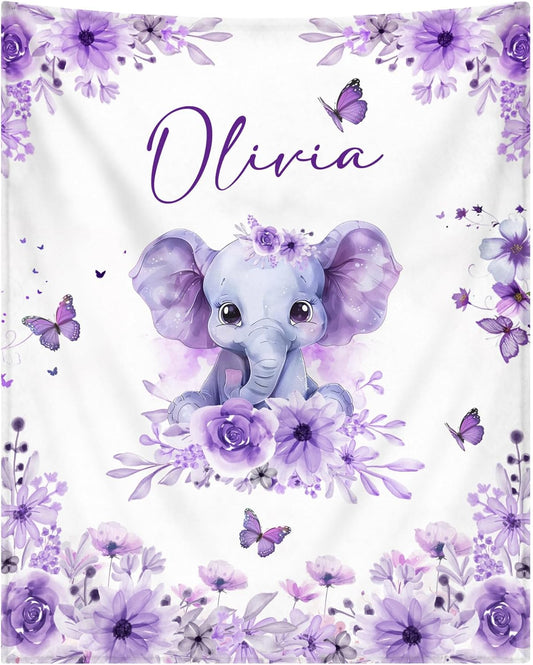 Personalized Baby Blankets for Girls - personalized soft baby blanket