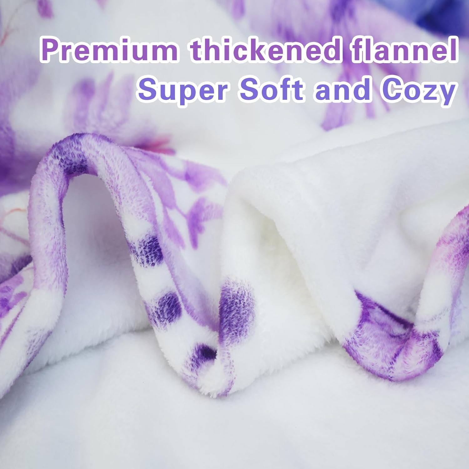 Personalized Baby Blankets for Girls | Custom Baby Blanket with Name for Kids | Purple Elephant