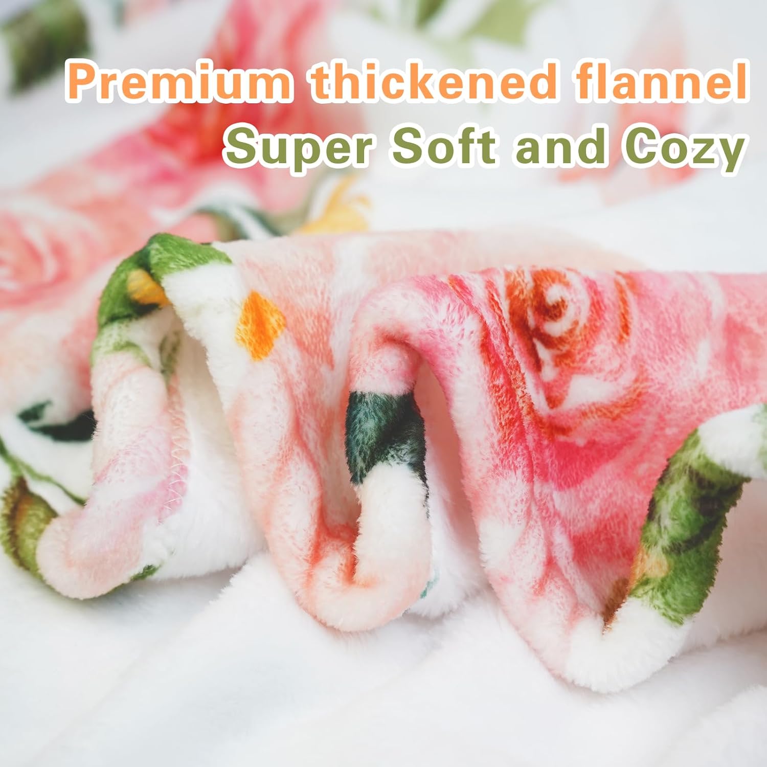 Personalized Baby Blankets for Girls | Custom Baby Blanket with Name for Kids | Pink Floral