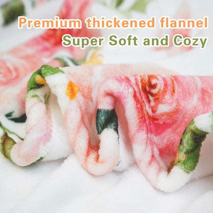 Personalized Baby Blankets for Girls | Custom Baby Blanket with Name for Kids | Pink Floral