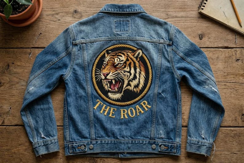 Outlaw Skull Embroidered Patch Western Biker Style Iron On Badge for Jacket Backpack
