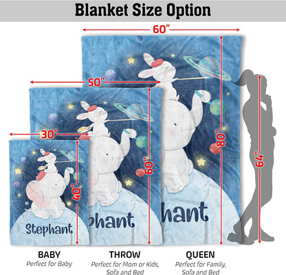 Multi-use personalized baby blanket – swaddle, stroller, nursing cover