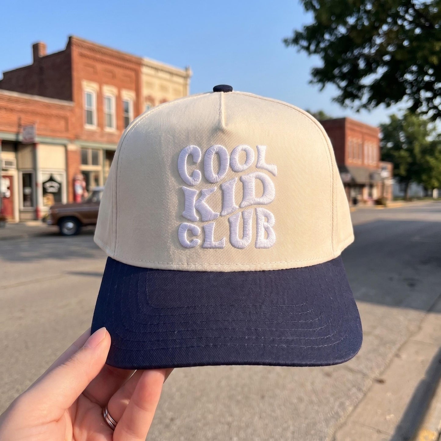 Cool Kid Club Embroidered Cap with Two-Tone Design - Youth Hat - Image 2
