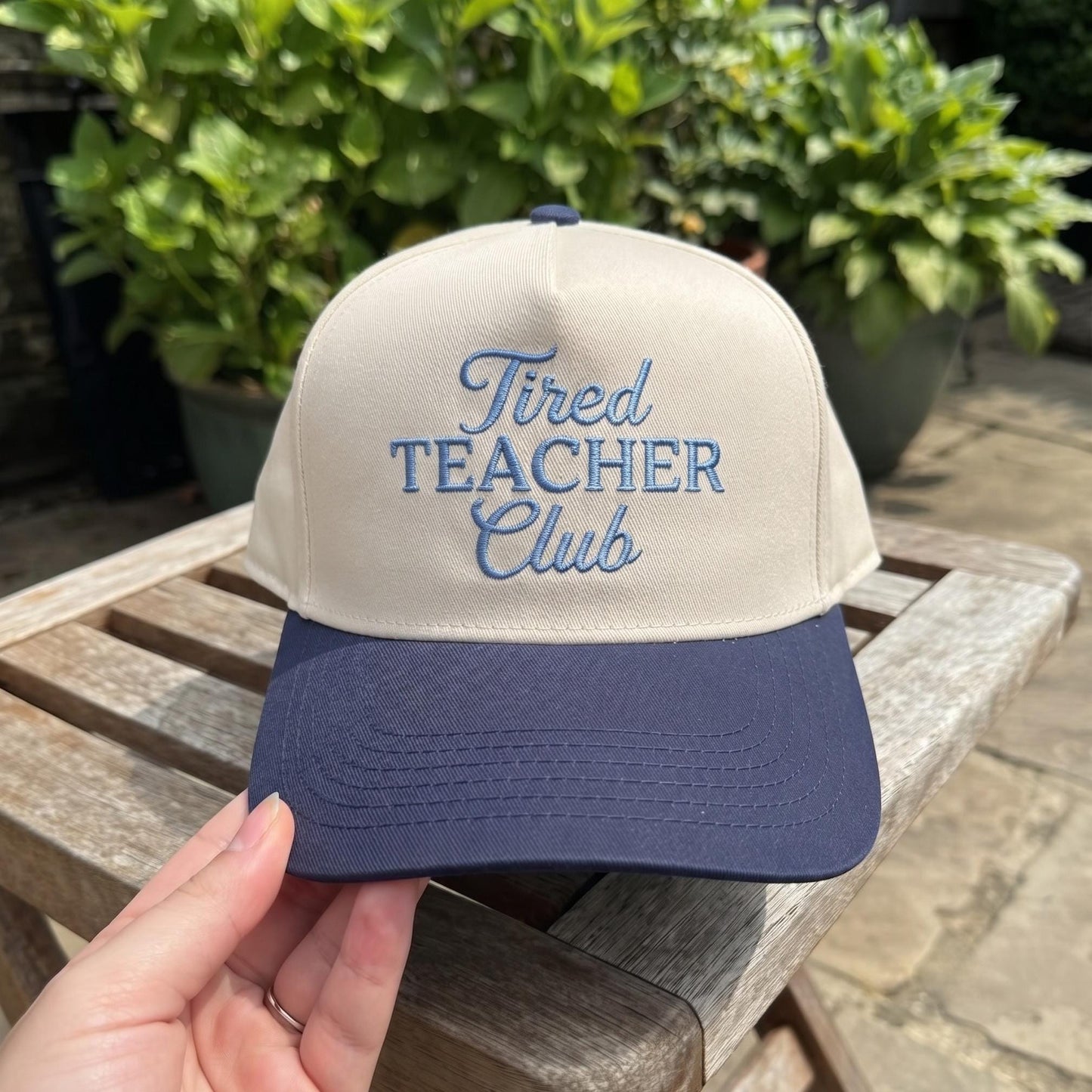 Trendy 'Tired Teacher Club' Embroidered Baseball Cap - Relax in Style - Image 2