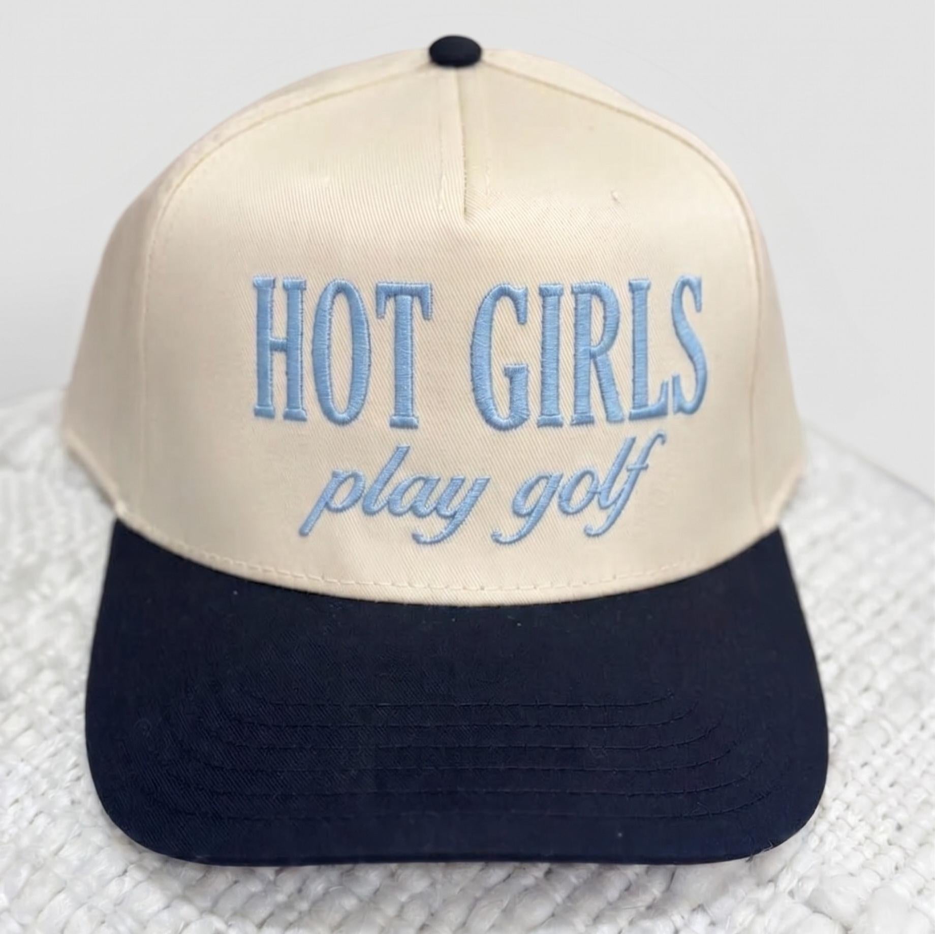 Trendy Golf Dad Cap with Pink Embroidered Design - Fun Sports Hat - Image 2