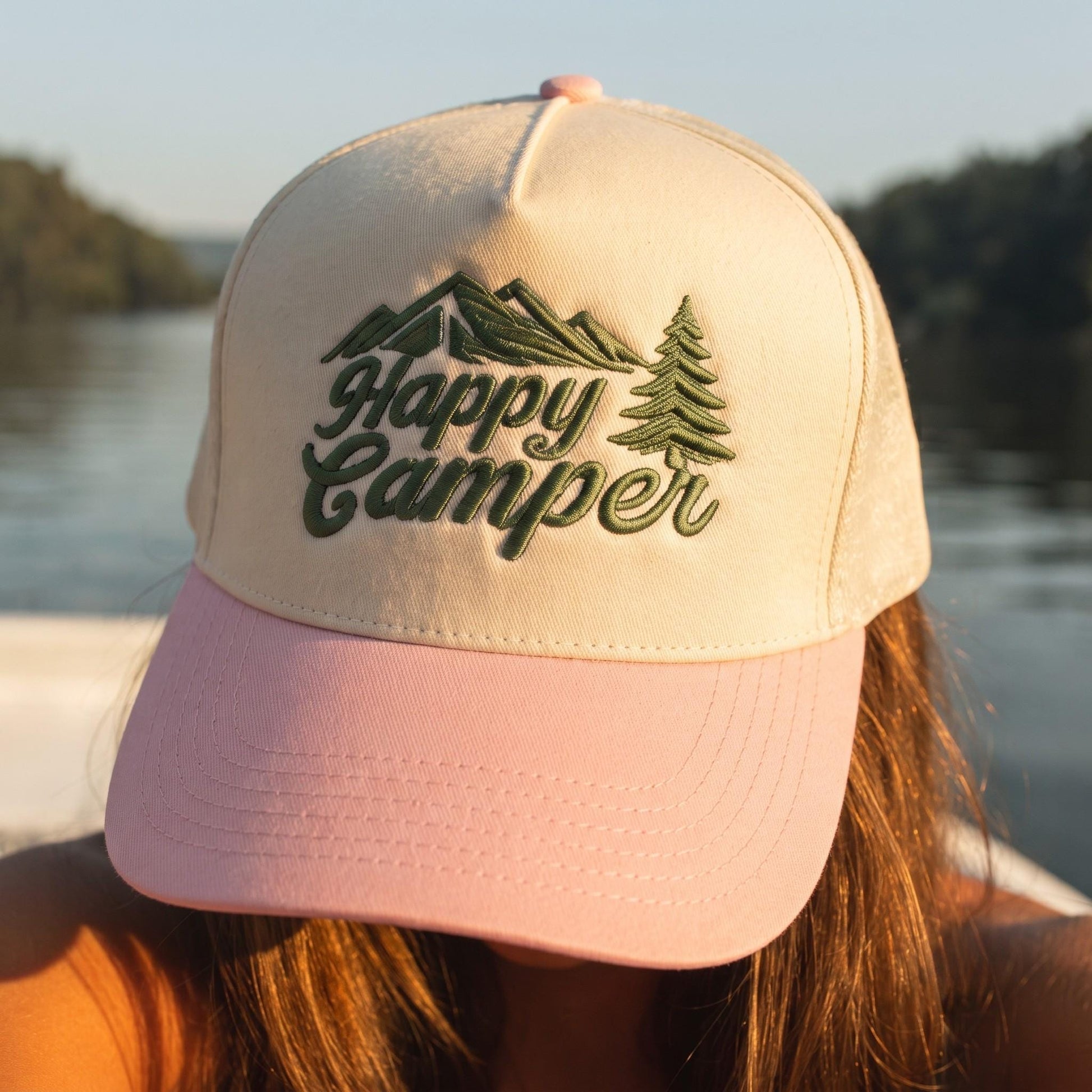 Camping Hats with Embroidered Design and Camouflage Brim - Set of 2 - Image 2