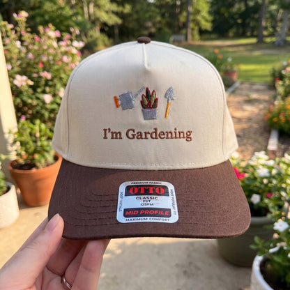 Gardening Embroidered Hat with Tools Design - Unisex Adjustable Cap - Image 2