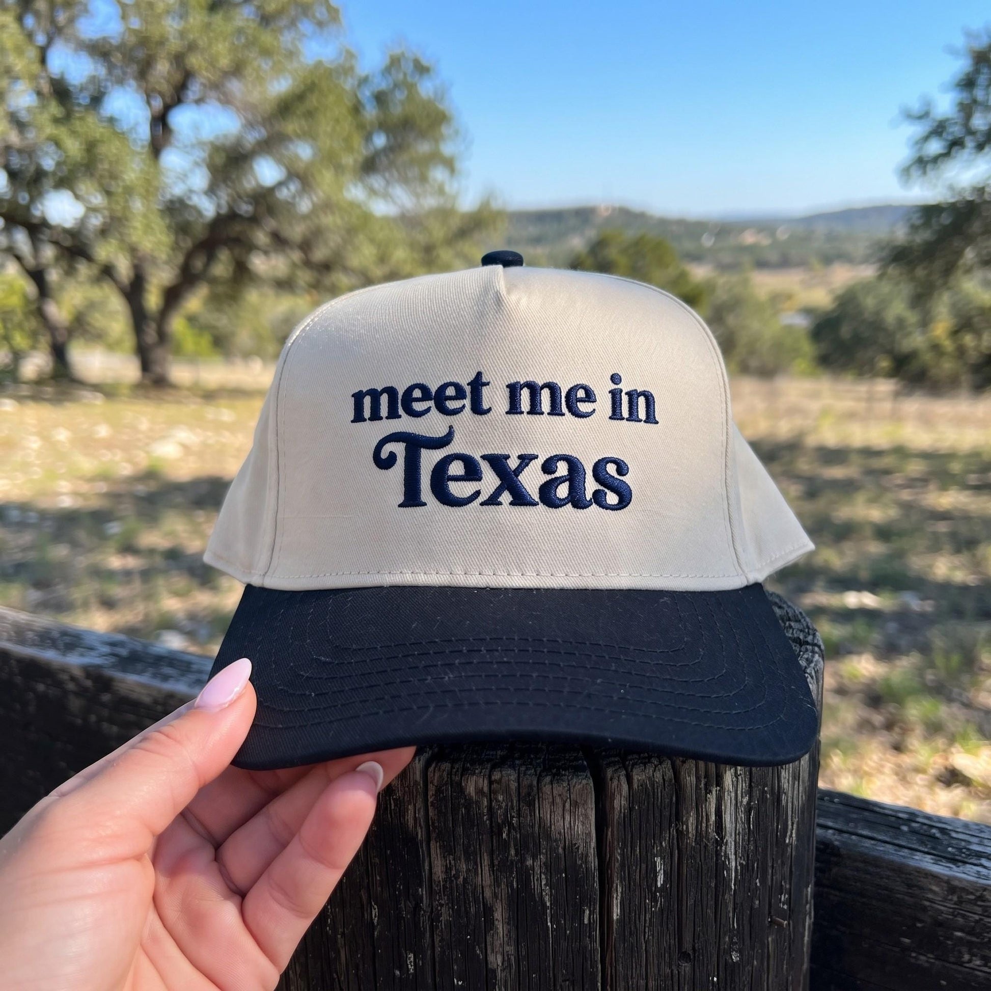 Trendy 'Meet Me in Texas' Embroidered Trucker Hat - Stylish Accessory - Image 2