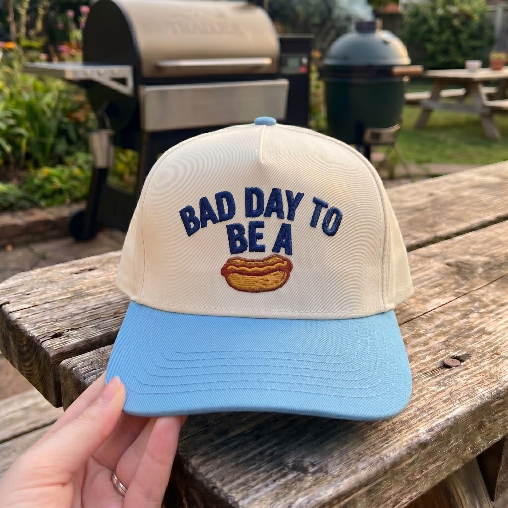 Trendy 'Bad Day to Be a Hotdog' Cap - Embroidered Snapback Hat - Image 2