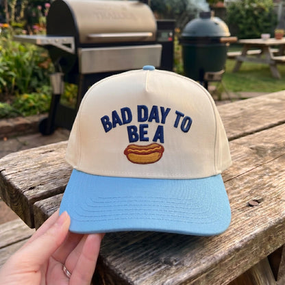 Trendy 'Bad Day to Be a Hotdog' Cap - Embroidered Snapback Hat - Image 2