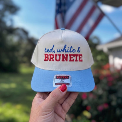 Patriotic Trucker Hat - Red, White & Brunette Style - Image 2