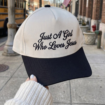 Embroidered Cap with Inspirational Message - Beige & Black - Adjustable Fit - Image 2