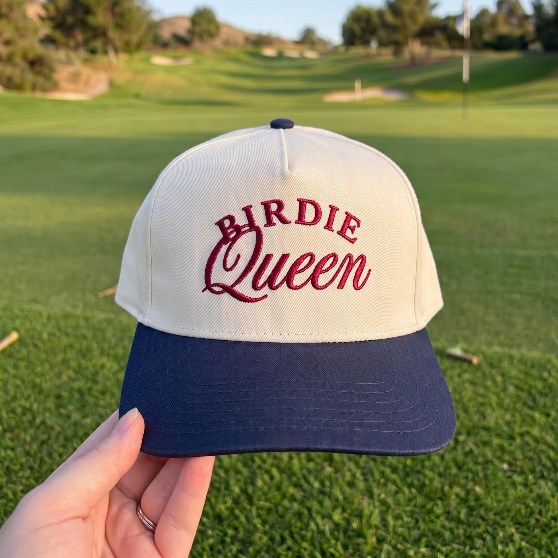 Golf Cap with 'Birdie Queen' Embroidery - For Women Golfers - Image 2