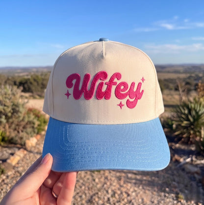 Trendy Wifey Cap with Teal Brim - Fun Gift for Her, Ideal for Outdoors - Image 2