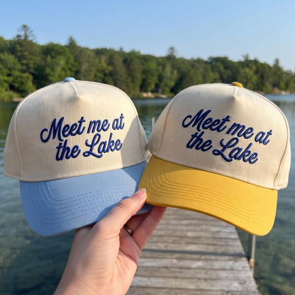 Trendy Lake-Themed Caps with Colorful Brims - Summer Outdoor Style - Image 2