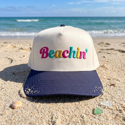 Beachin' Embroidered Baseball Cap with Vibrant Colors - Perfect for Summer Days - Image 2