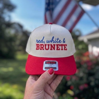 Patriotic Trucker Hat - Red, White & Brunette Style - Image 3