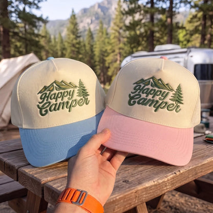 Camping Hats with Embroidered Design and Camouflage Brim - Set of 2 - Image 3