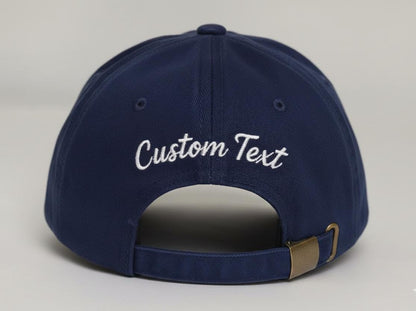 Navy Blue Baseball Cap with Embroidered Mouse Design - Playful Headwear - Image 3