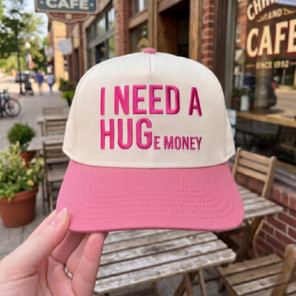 Novelty Baseball Cap with Hilarious Quote - White & Navy - Image 3