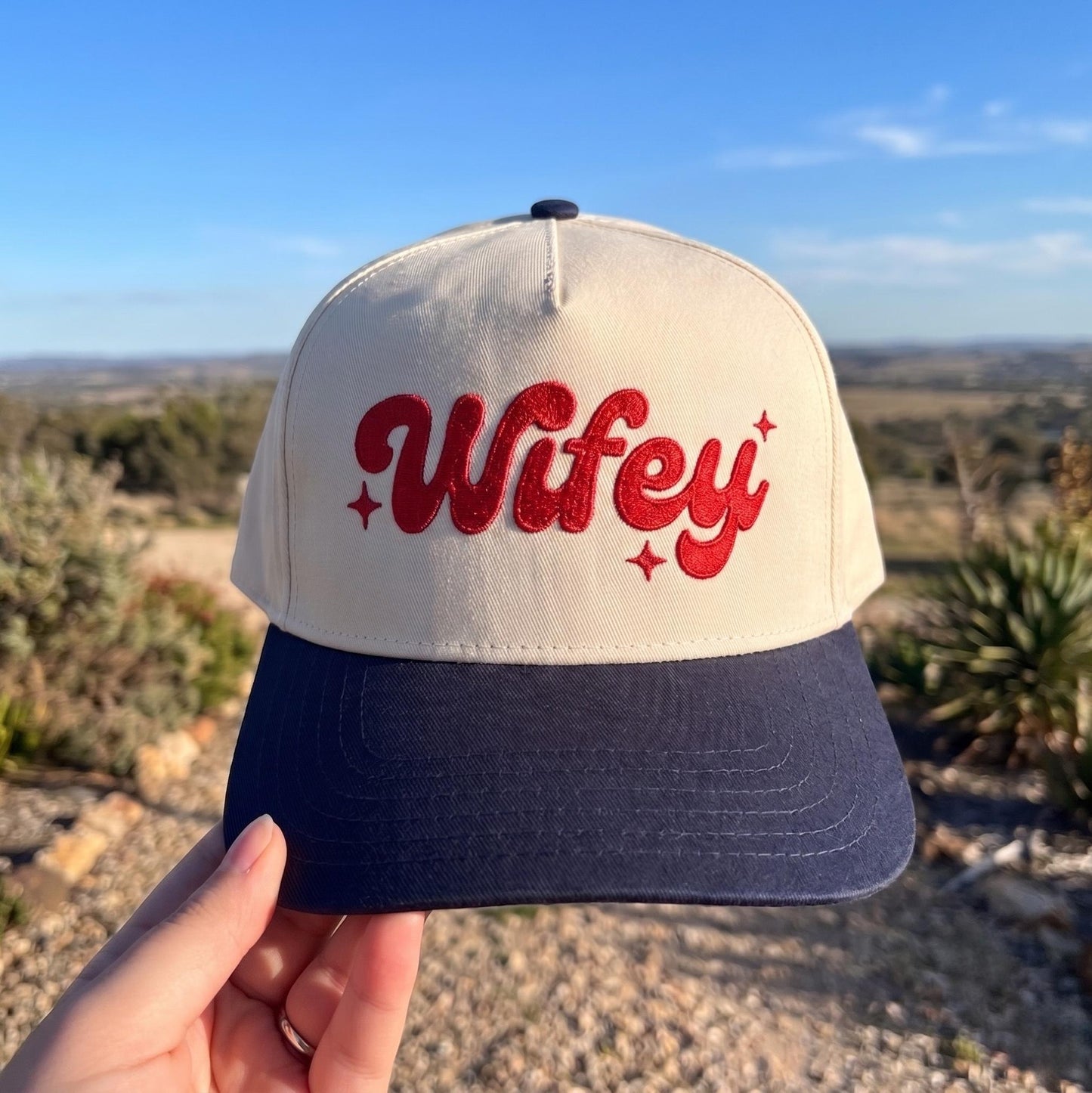 Trendy Wifey Cap with Teal Brim - Fun Gift for Her, Ideal for Outdoors - Image 3