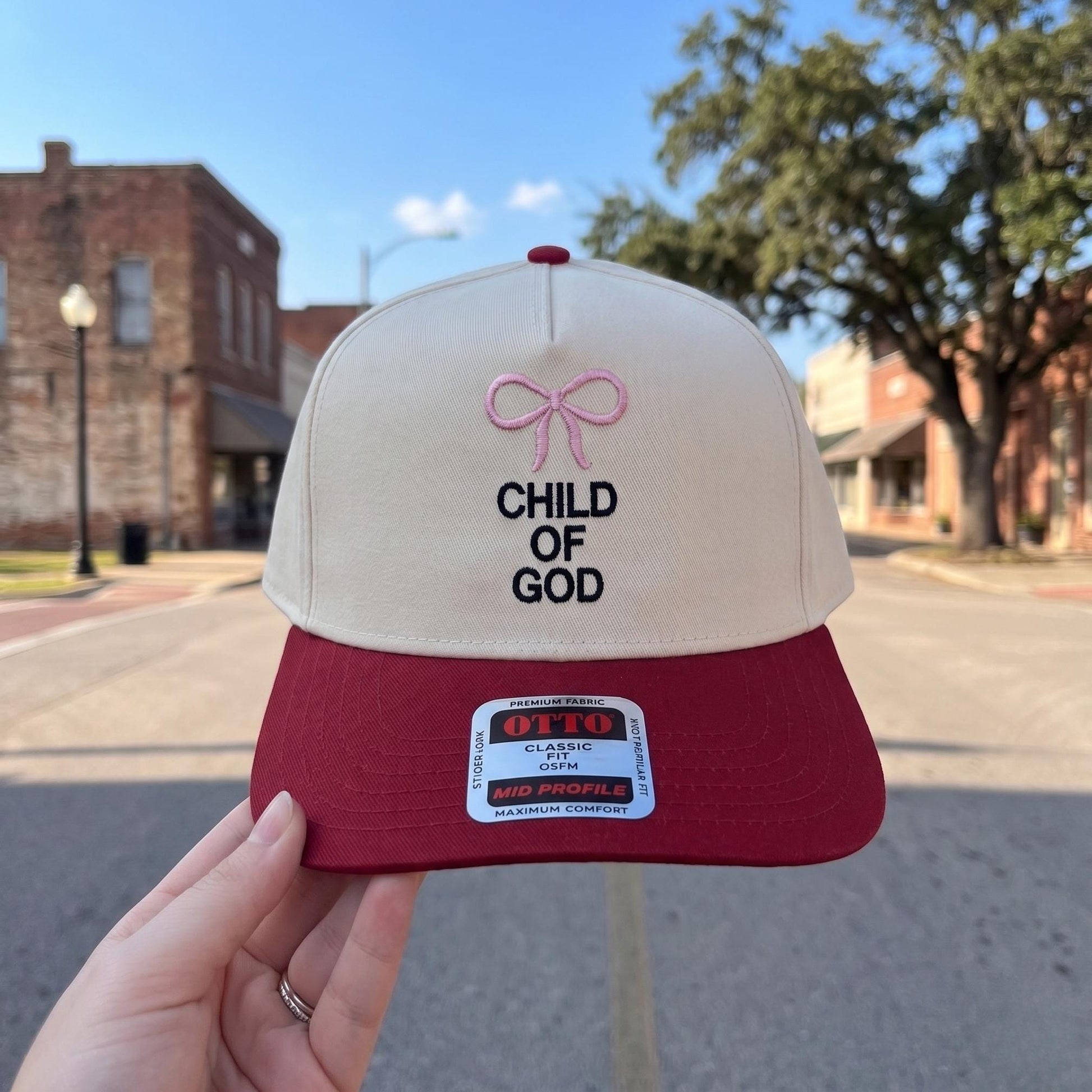 Child of God Embroidered Baseball Cap - Two-Tone Design, Statement Hat - Image 3