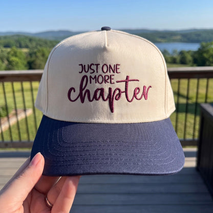 Stylish 'Just One More Chapter' Book Lover Trucker Hat - Embroidered Snapback - Image 3