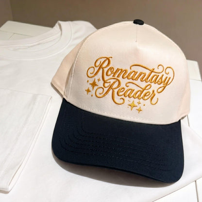 Romantasy Reader Cap with Blue Brim - Vintage Style Baseball Hat - Image 3