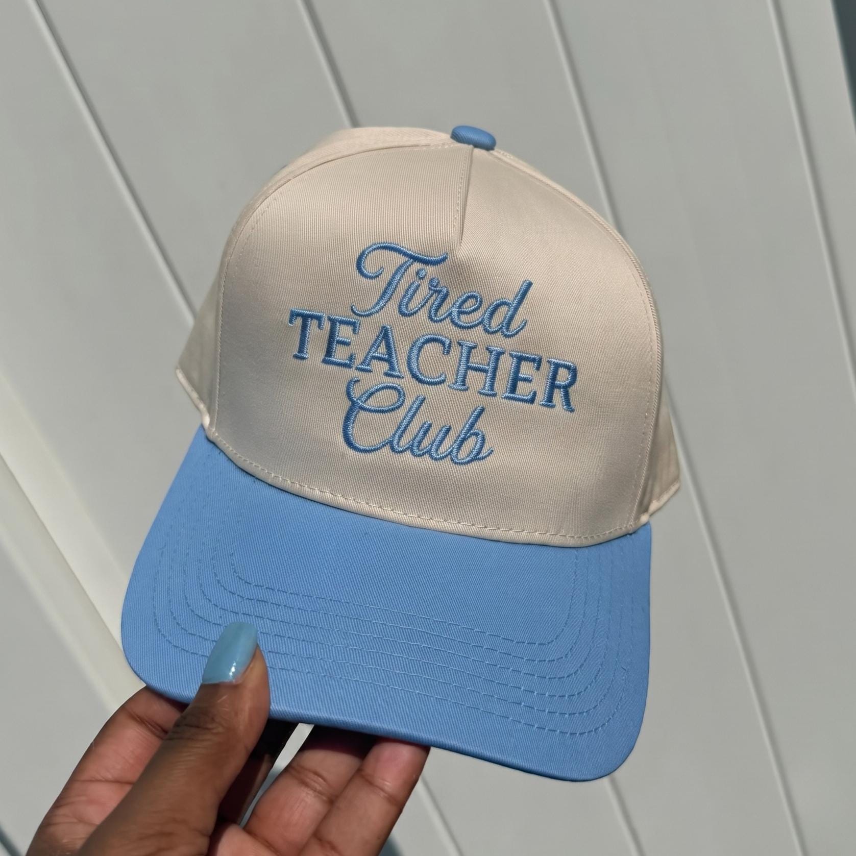 Trendy 'Tired Teacher Club' Embroidered Baseball Cap - Relax in Style - Image 3