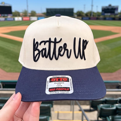 Baseball Cap with Embroidered 'Batter Up' Design - Stylish and Comfortable - Image 3