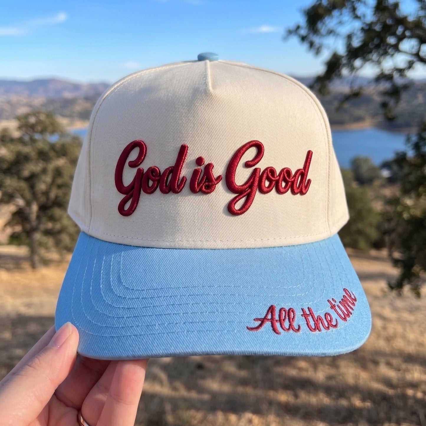 Inspirational Embroidered Cap - 'God is Good' Adjustable Hat - Image 3