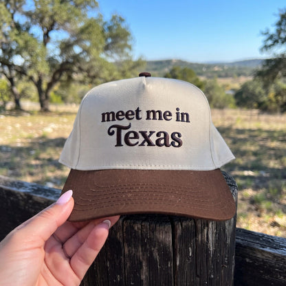 Trendy 'Meet Me in Texas' Embroidered Trucker Hat - Stylish Accessory - Image 3