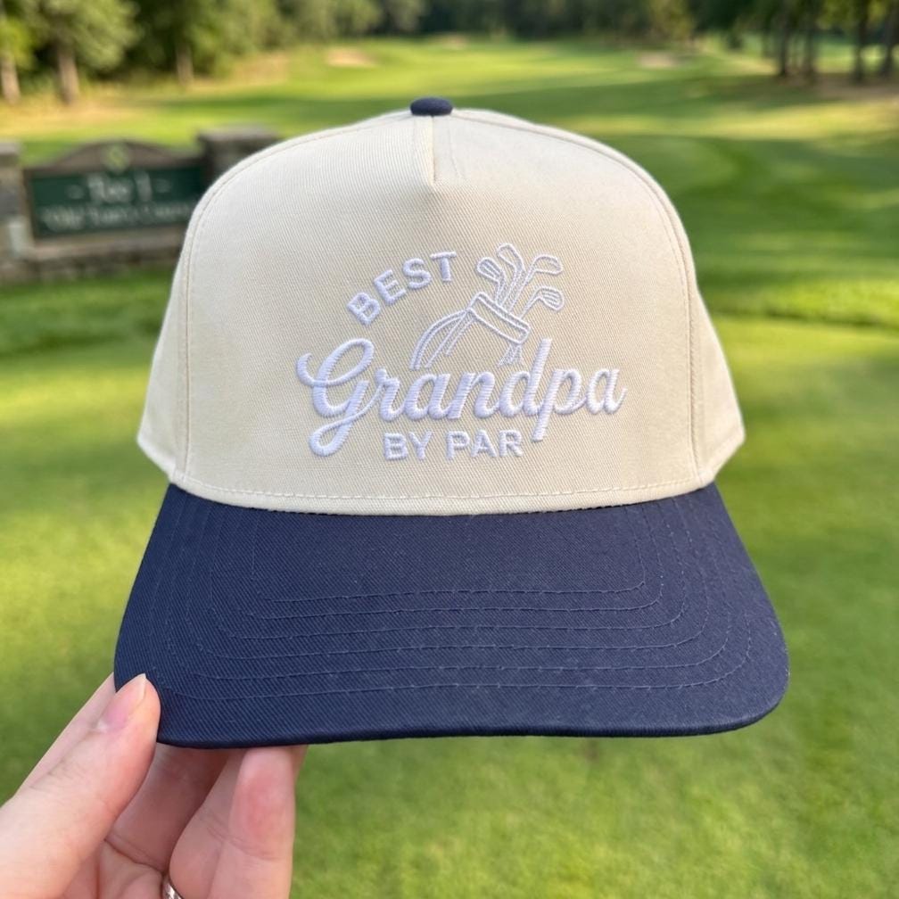 Best Grandpa by Par Golf Hat - Fun Embroidered Cap for Golf Lovers - Image 3