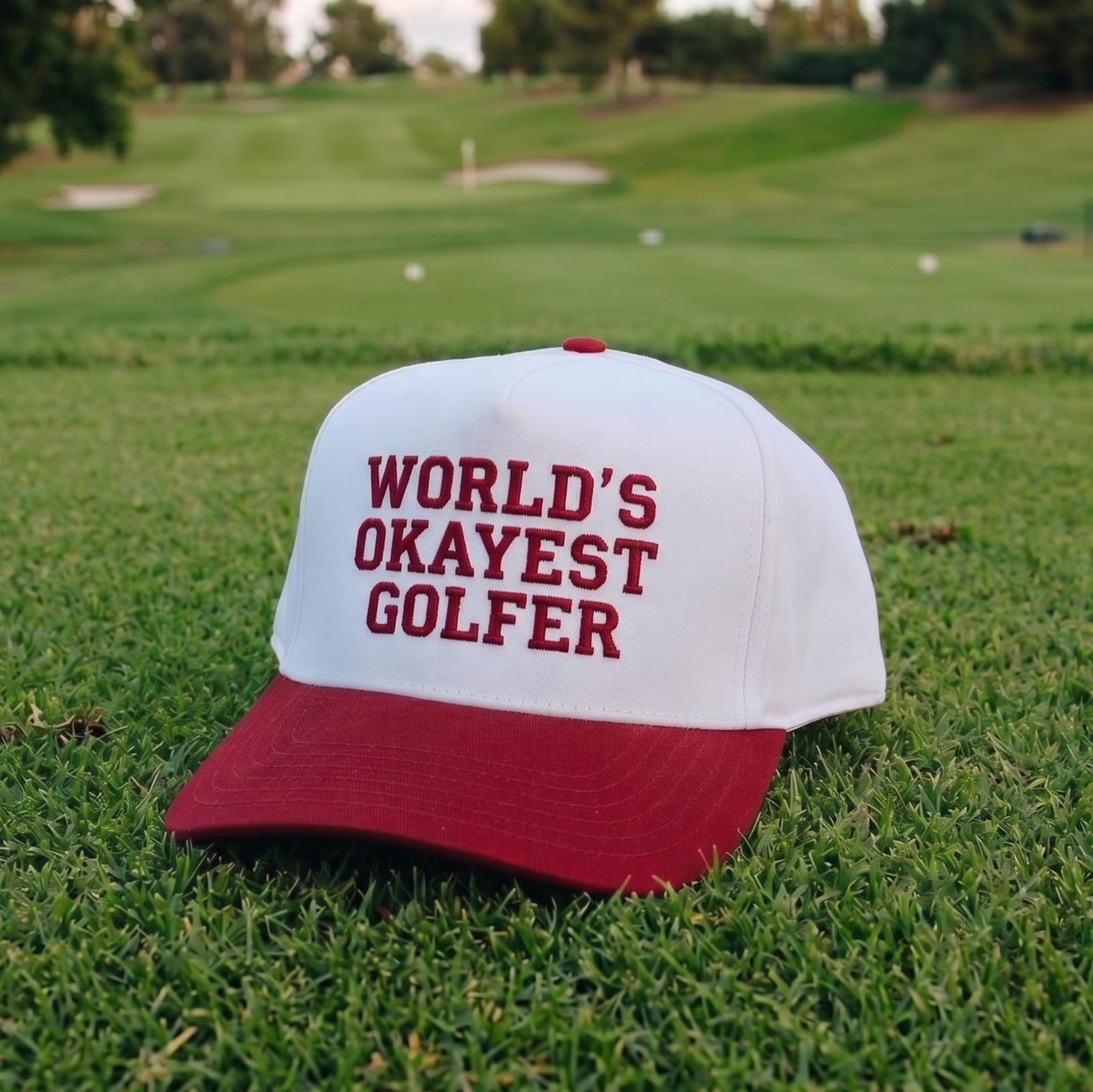 Novelty Golf Cap with 'World's Okayest Golfer' Embroidery - Fun Gift - Image 3