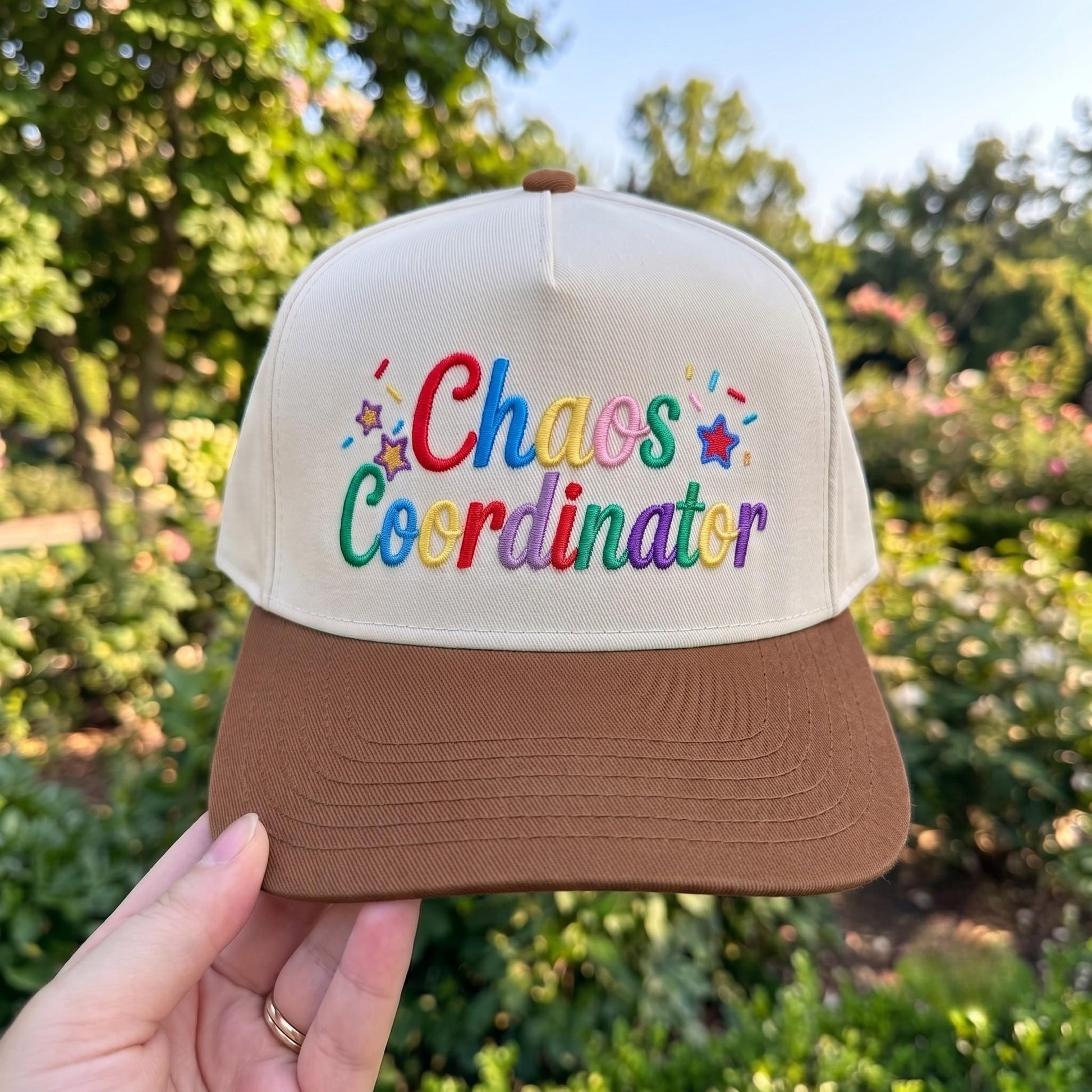 Trendy Baseball Cap with 'Chaos Coordinator' Embroidery - Pastel Style - Image 3