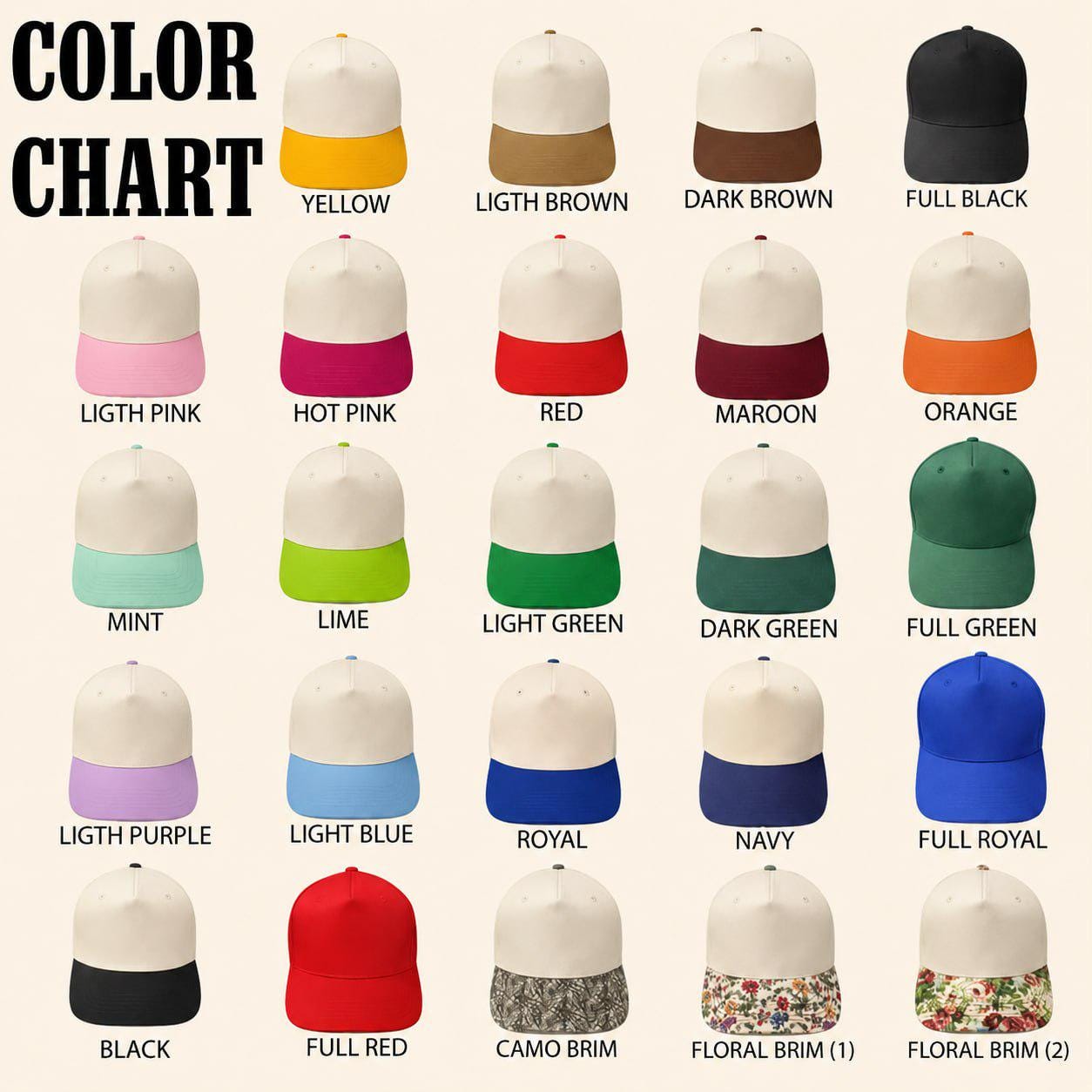 Camping Hats with Embroidered Design and Camouflage Brim - Set of 2 - Image 4